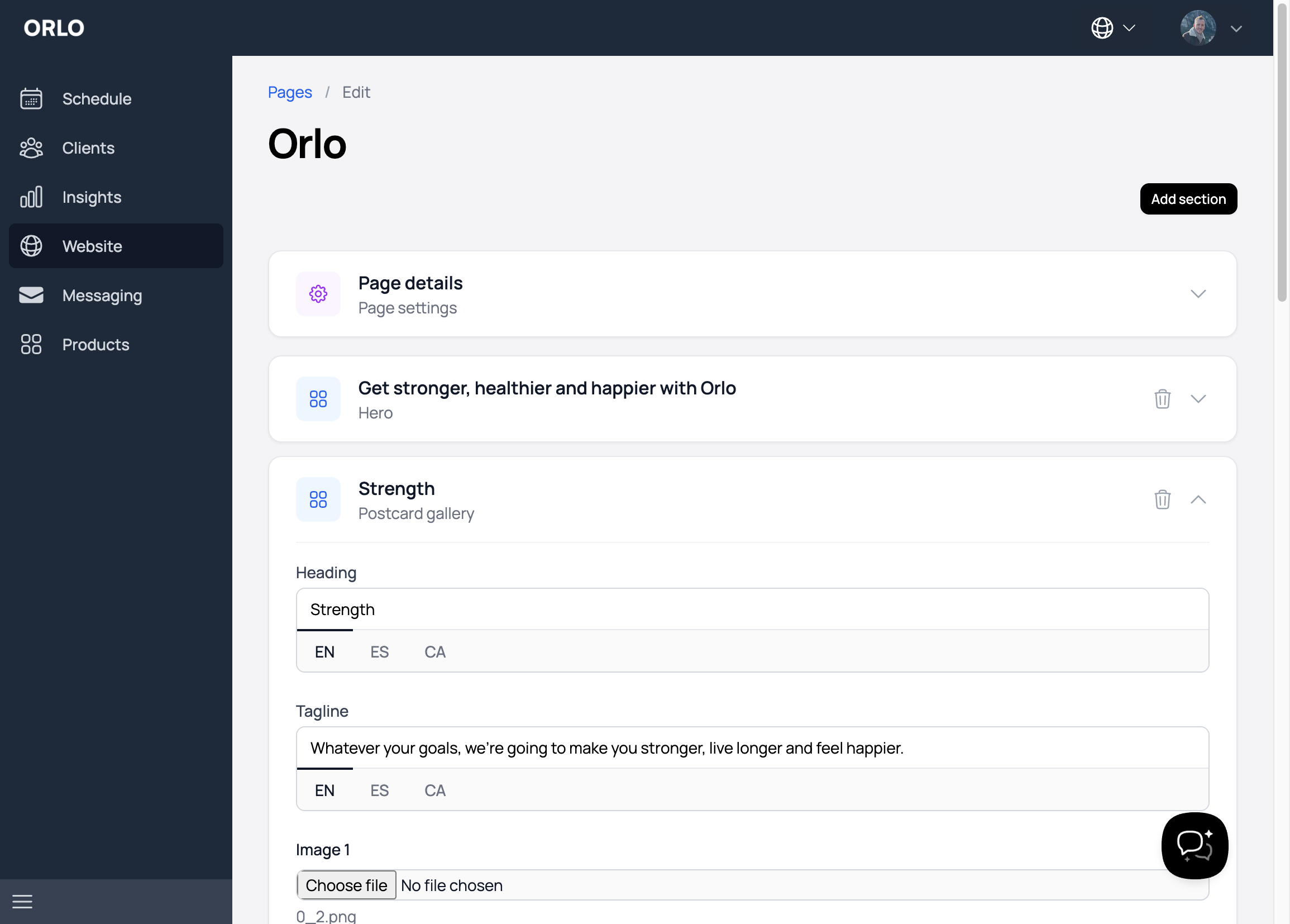 Constructor de sitio web